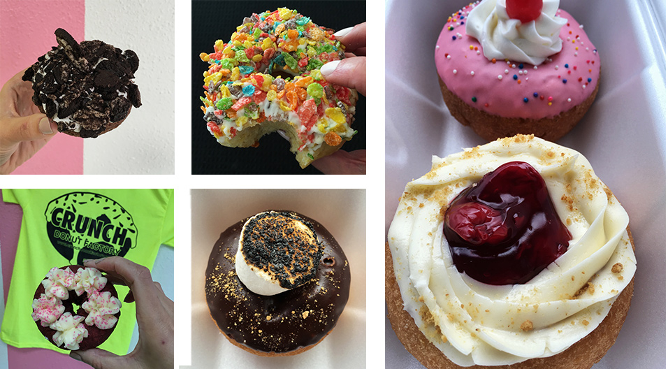 Crunch Donut Factory collage