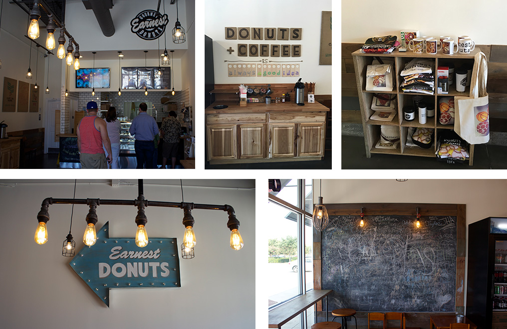 Earnest Donuts store collage