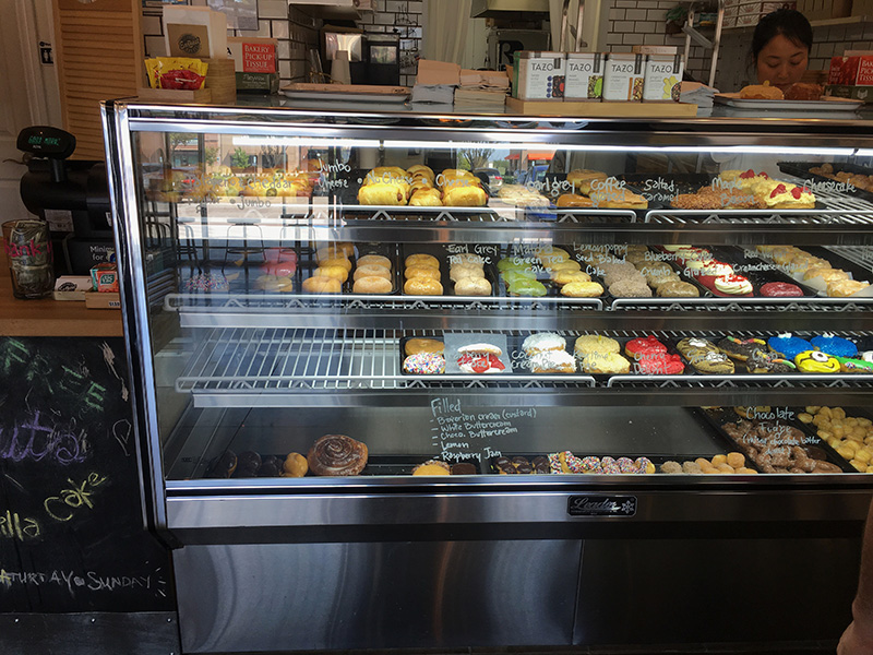 Earnest Donuts display case