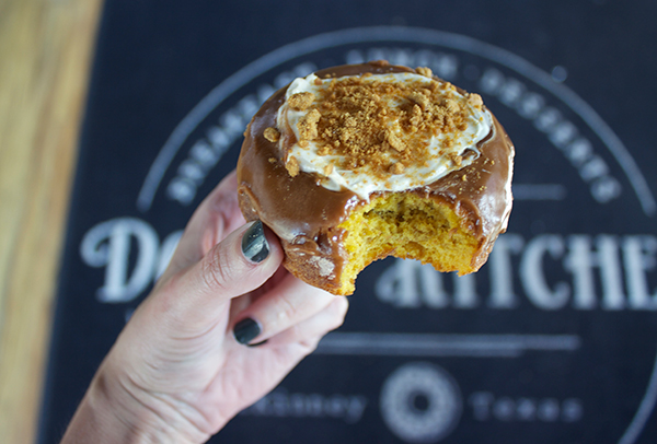 The Donut Kitchen - Pumpkin spice cream cheese donut