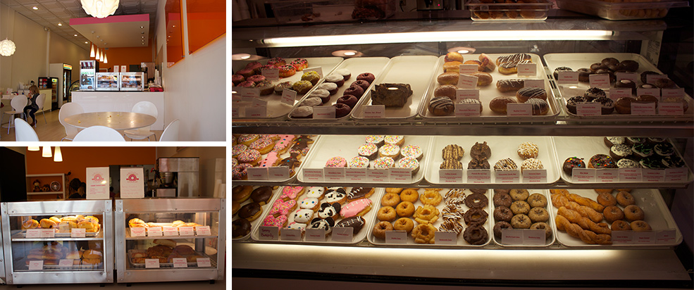 Yummy Donuts store collage