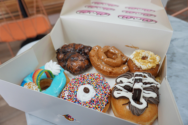 Wow Donuts and Drips box of half dozen