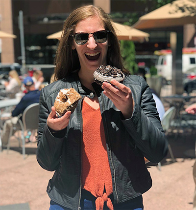 Katie with Kane's Donuts in Boston