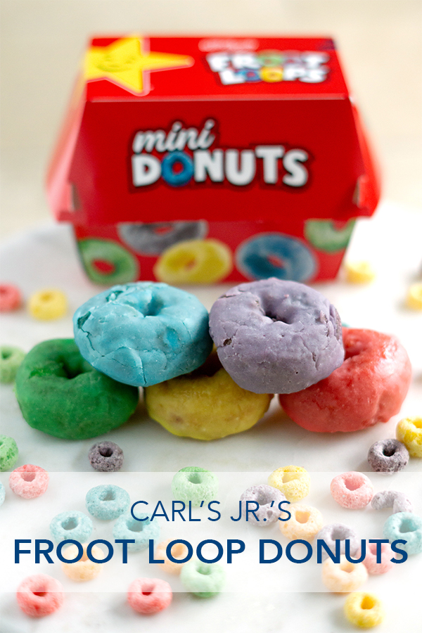 Pin for Carl Jr.'s limited edition Froot Loops mini donuts