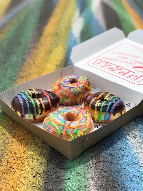 Pride donuts from Blackbird Doughnuts