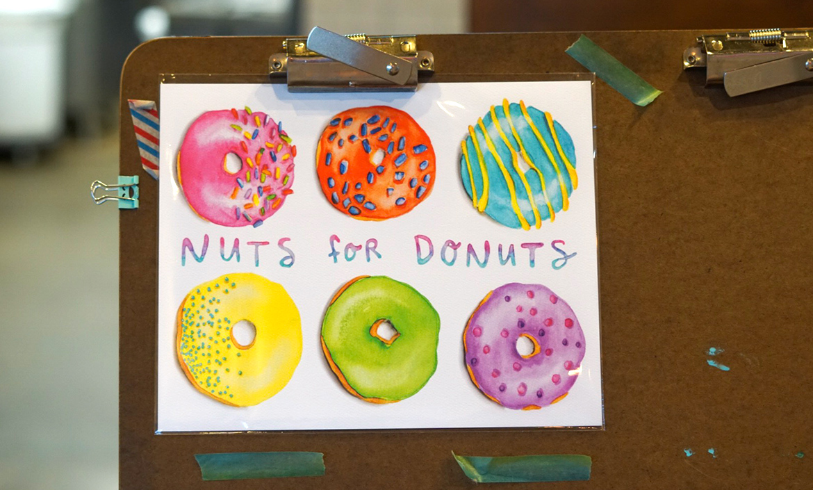 Donut & Watercolor Painting Party
