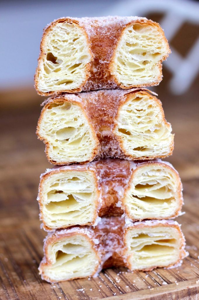 Stack of croissant donuts from Earnest Donuts (Lewisville, TX)