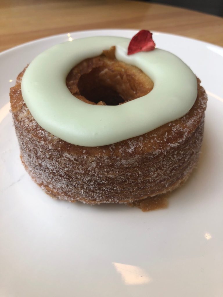 The infamous Cronut from Dominique Ansel Bakery.