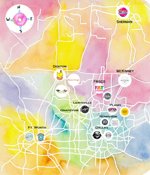 Dallas-Fort Worth Donut Map