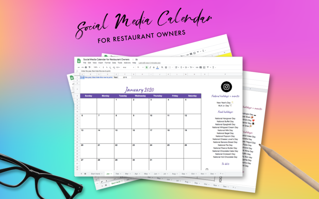 Social Media Calendar for Foodies